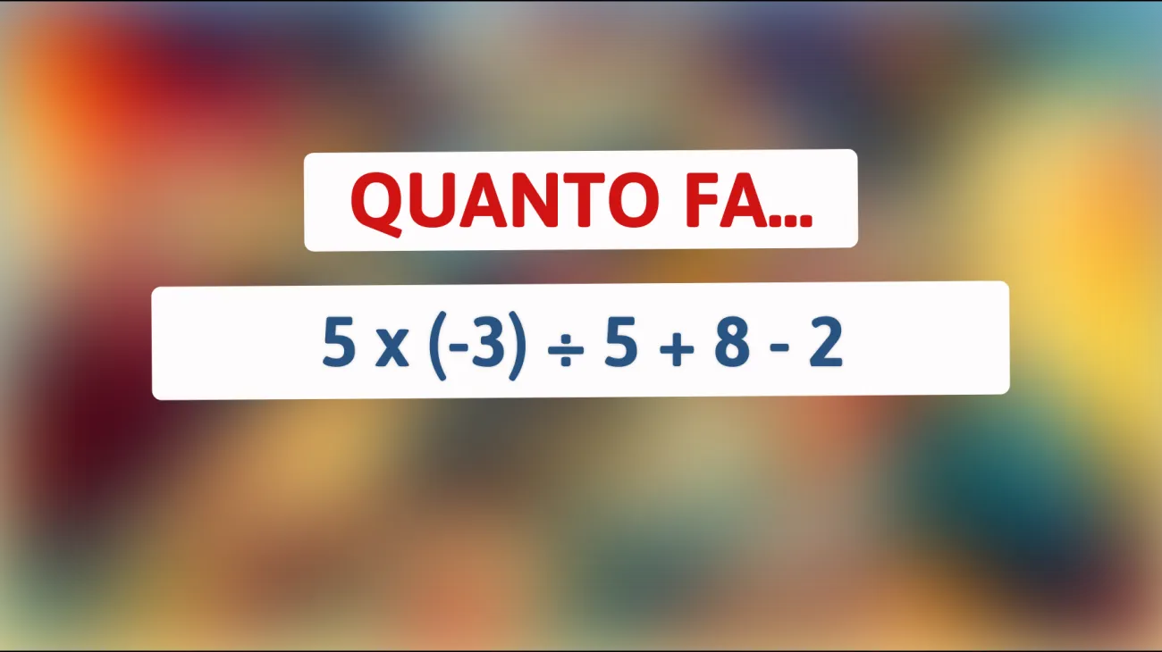 \"Riesci a risolvere questo enigma matematico che sfida anche i più brillanti?\""