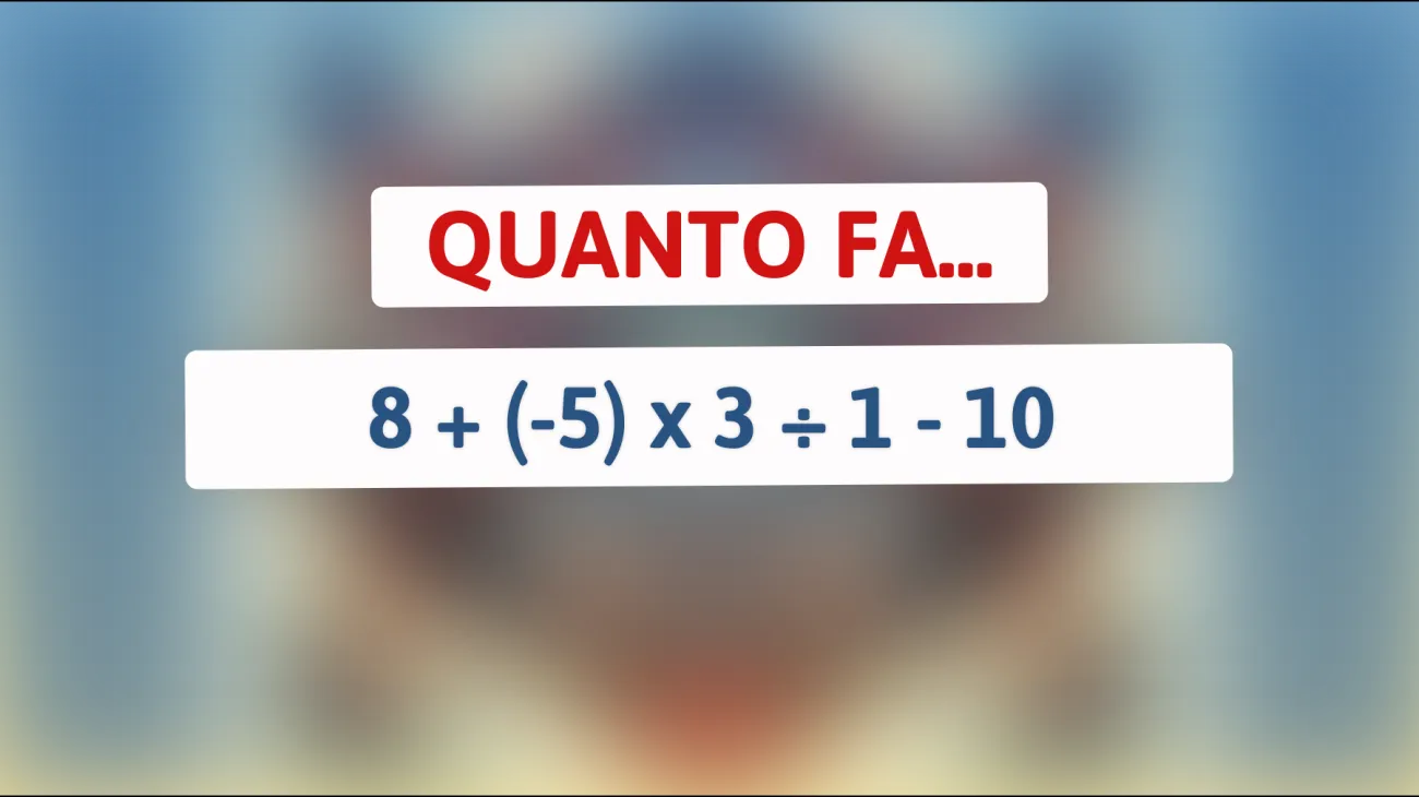 \"Sai risolvere questo semplice calcolo che il 90% delle persone sbaglia?\""