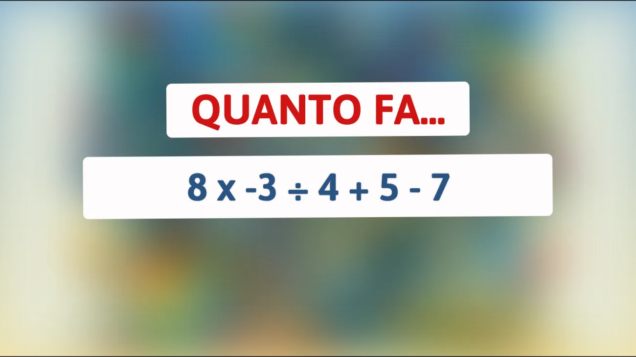 \"Sfida il tuo cervello: Riesci a risolvere questo indovinello matematico che solo i più geniali sanno risolvere? Scopri se sei tra pochi eletti!\""