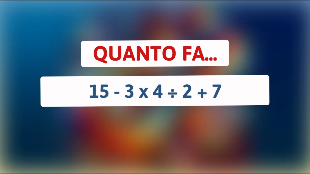\"Solo i veri geni possono risolvere questo semplice calcolo in pochi secondi! Accetti la sfida?\""