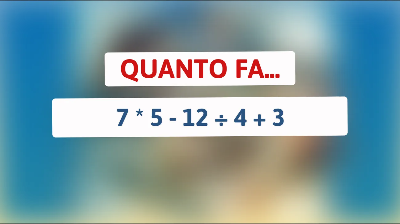 \"Solo i veri geni risolvono questo semplice ma ingannevole indovinello matematico: accetti la sfida?\""