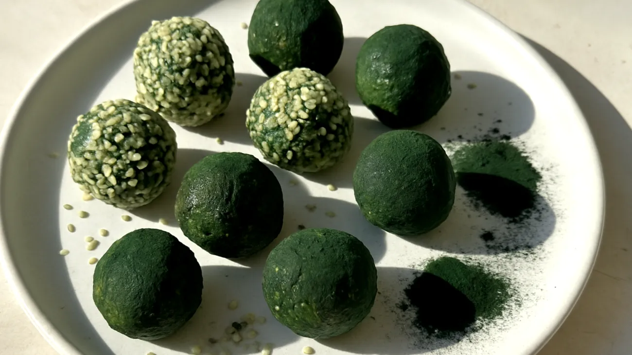 Energy balls ai semi di canapa e spirulina"