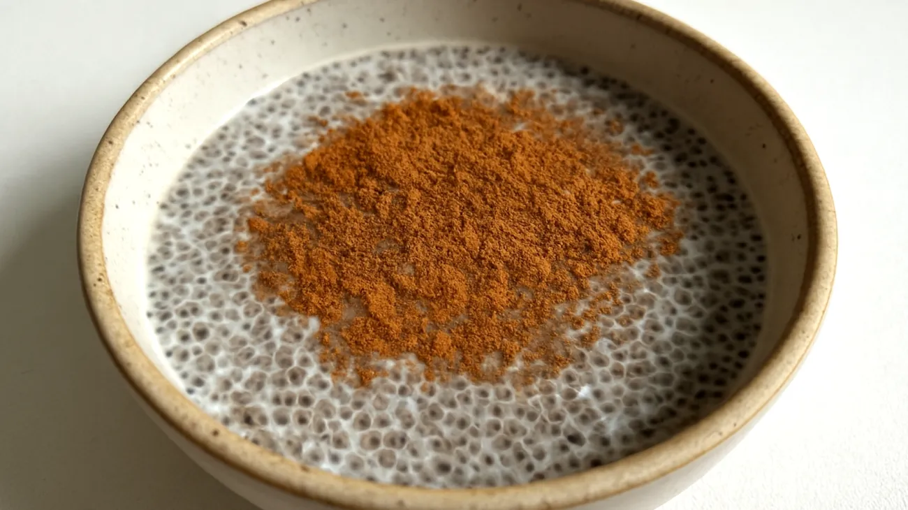 Pudding di semi di chia con latte di mandorle e cannella"