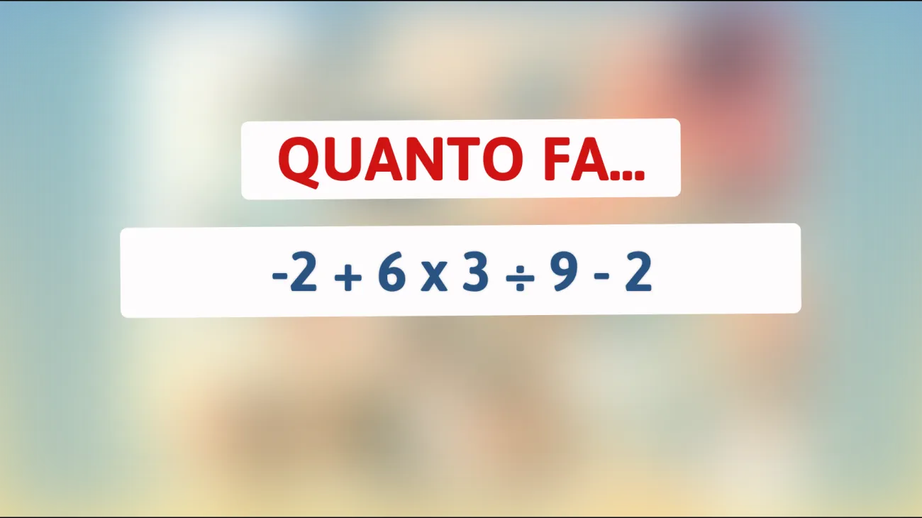 Scopri cosa solo l'1% delle persone intelligenti riesce a risolvere: quanto fa questo enigma matematico?"