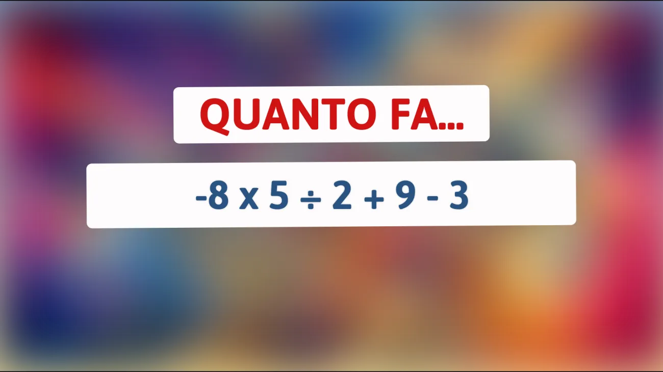 Scopri se sei un vero genio risolvendo questo enigma matematico che sta facendo impazzire il web!"
