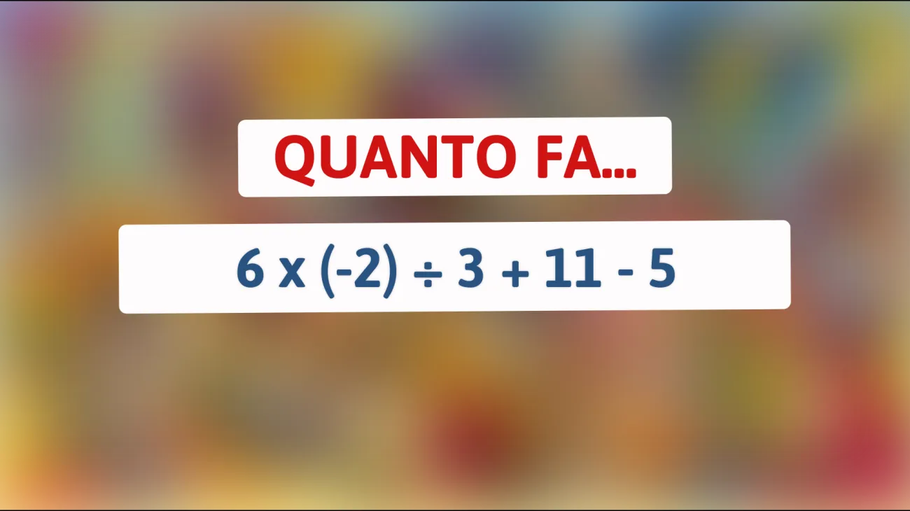 Sfida il tuo cervello! Riesci a risolvere questo indovinello matematico che solo i veri geni possono capire? Scopri se sei tra i pochi!"