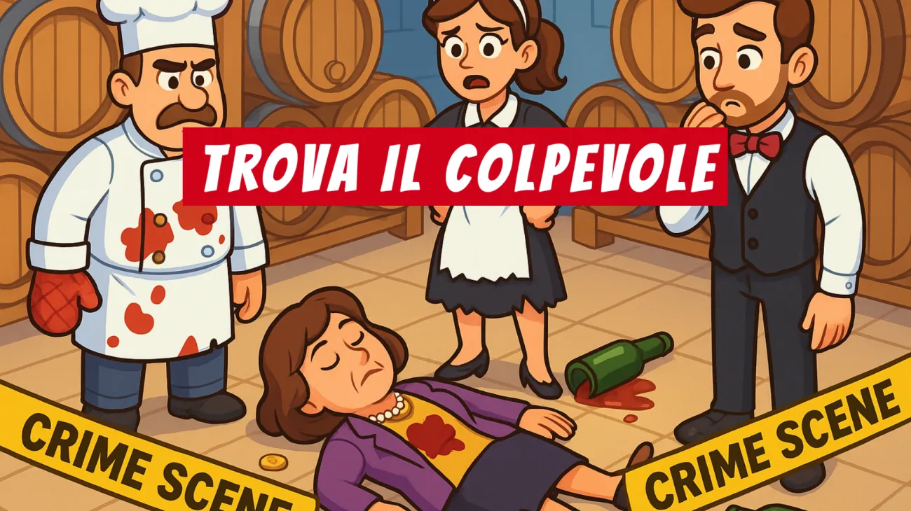 Solo i veri genii riescono a risolvere questo indovinello: riesci a scoprire chi è il colpevole nella cantina del ristorante? Sfida accettata?"