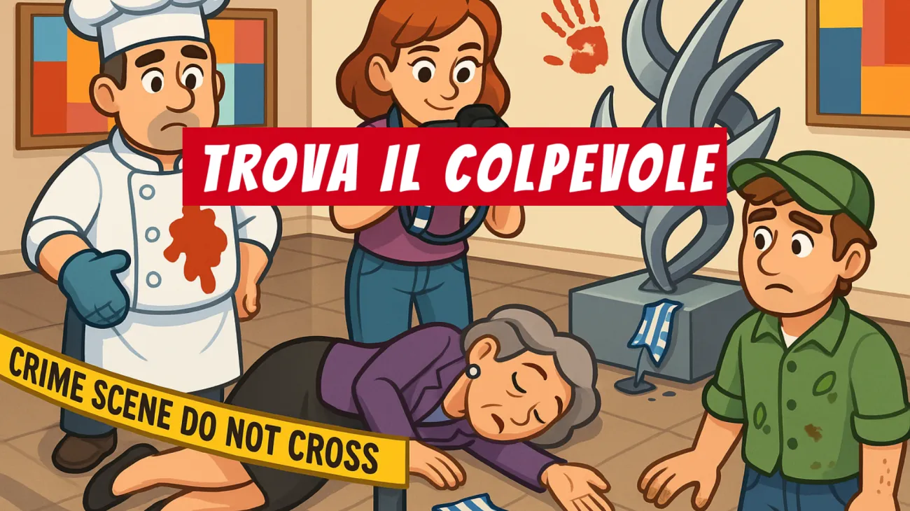 Solo il 7% riesce a risolvere questo enigma: trovi il vero assassino nella galleria d’arte? Sfida la tua mente!"